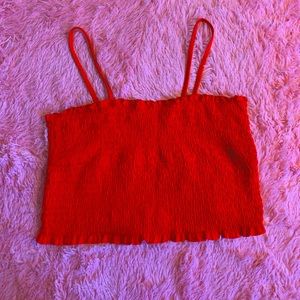 Smocked cami crop top